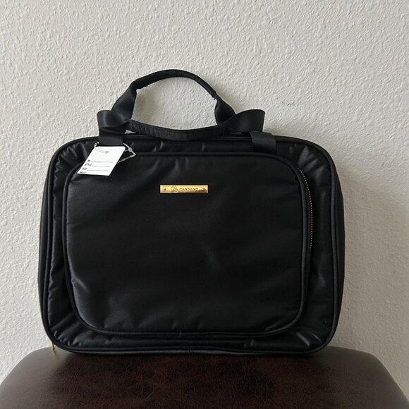 Joy Clean And Chic Expandable Toiletry Case BLACK Satin Finish NWT - Picture 2 of 14